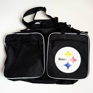 Steelers Black Duffle Bag with Pittsburgh Steelers Team Logo NWOT